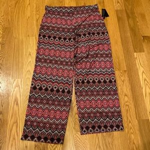 AB studio Lg comfy printed pants NWT